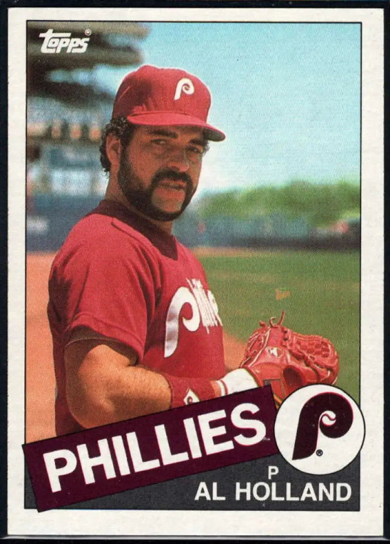 1985 Topps #185 Al Holland EX Excellent Philadelphia Phillies Baseball Card - Baseball Card Single