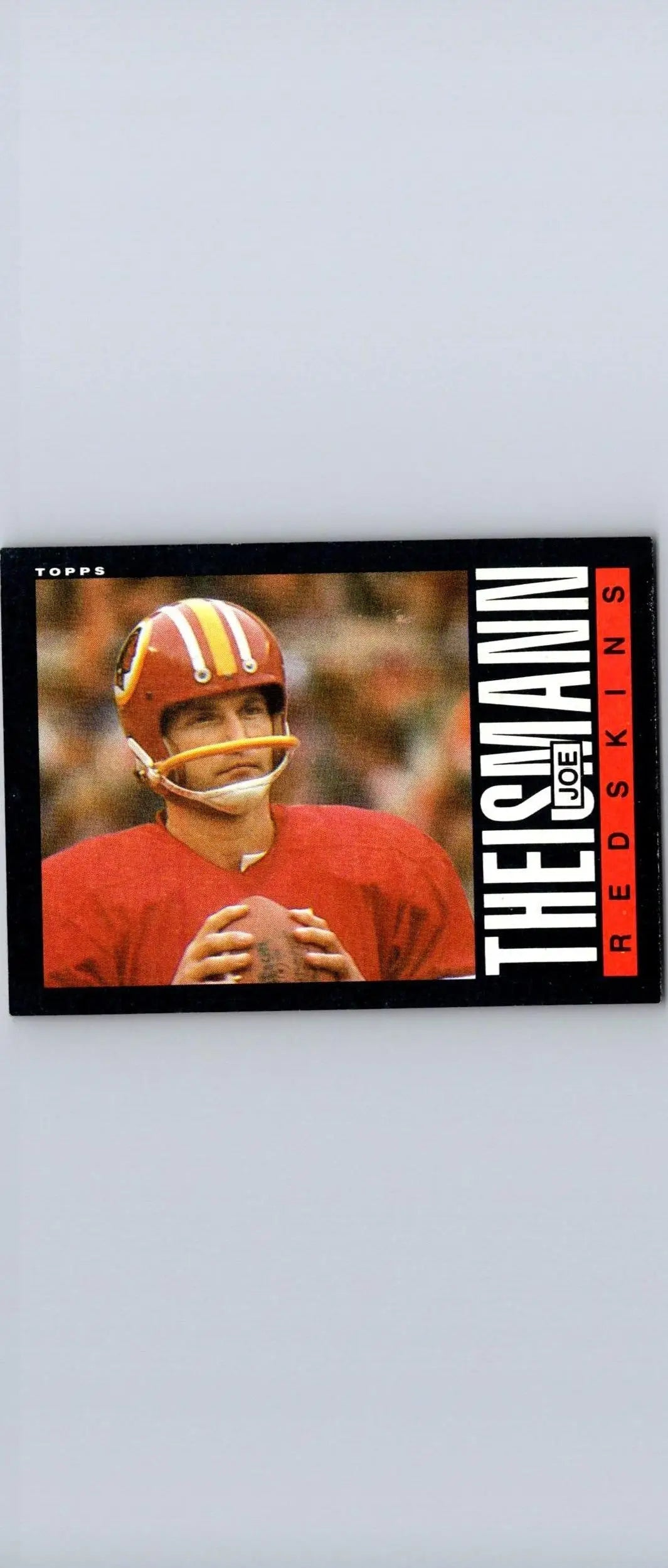 1985 Topps #190 Joe Theismann Redskins trading card for sports card collectors