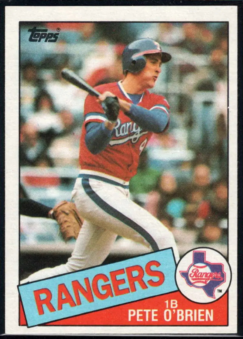 1985 Topps #196 Pete O’Brien EX Excellent Texas Rangers Baseball Card - Baseball Card Single