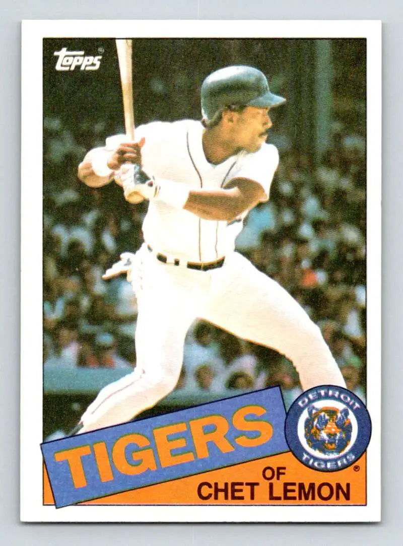 1985 Topps #20 Chet Lemon EX Excellent Detroit Tigers Baseball Card - Baseball Card Single