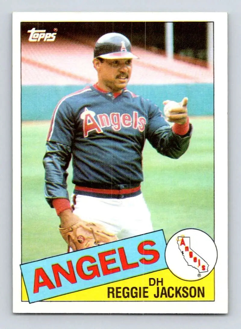 1985 Topps #200 Reggie Jackson EX Excellent California Angels Baseball Card - Baseball Card Single