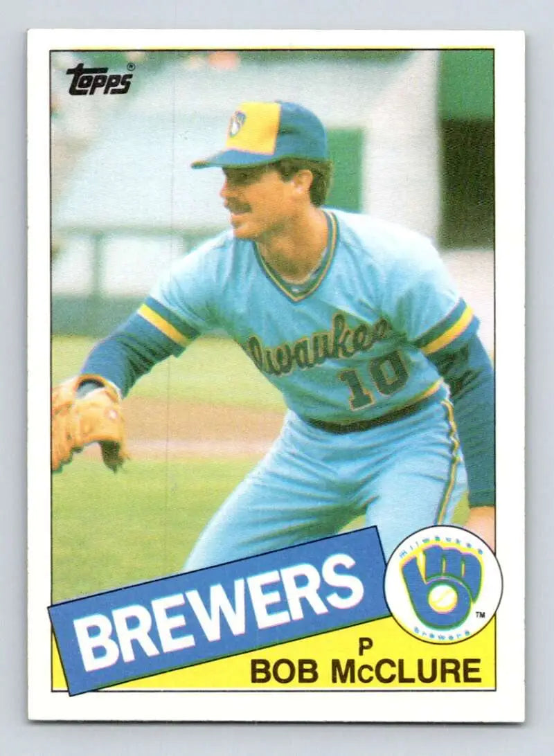 1985 Topps #203 Bob McClure EX Excellent Milwaukee Brewers Baseball Card - Baseball Card Single