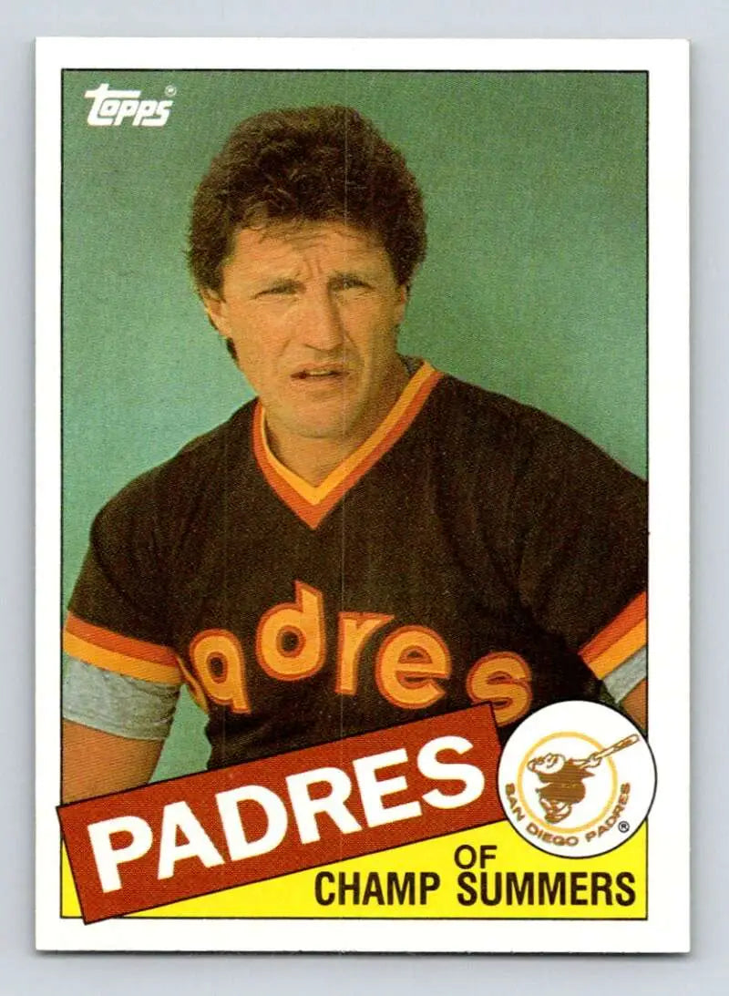 1985 Topps #208 Champ Summers EX Excellent San Diego Padres Baseball Card - Baseball Card Single