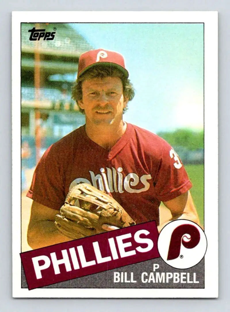1985 Topps #209 Bill Campbell EX Excellent Philadelphia Phillies Baseball Card - Baseball Card Single