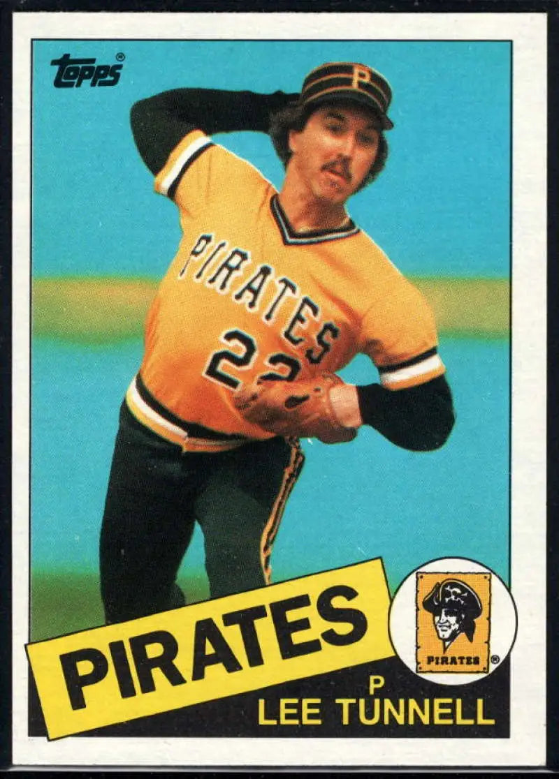 1985 Topps #21 Lee Tunnell EX Excellent Pittsburgh Pirates Baseball Card - Baseball Card Single