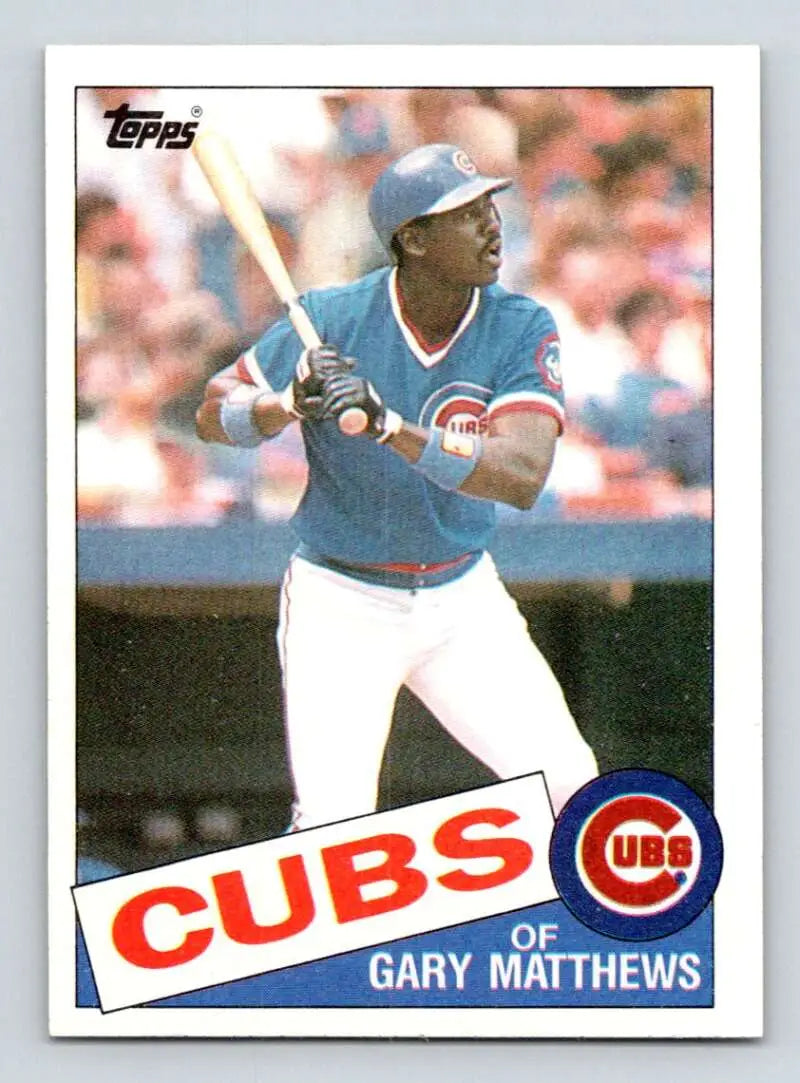 1985 Topps #210 Gary Matthews EX Excellent Chicago Cubs Baseball Card - Baseball Card Single