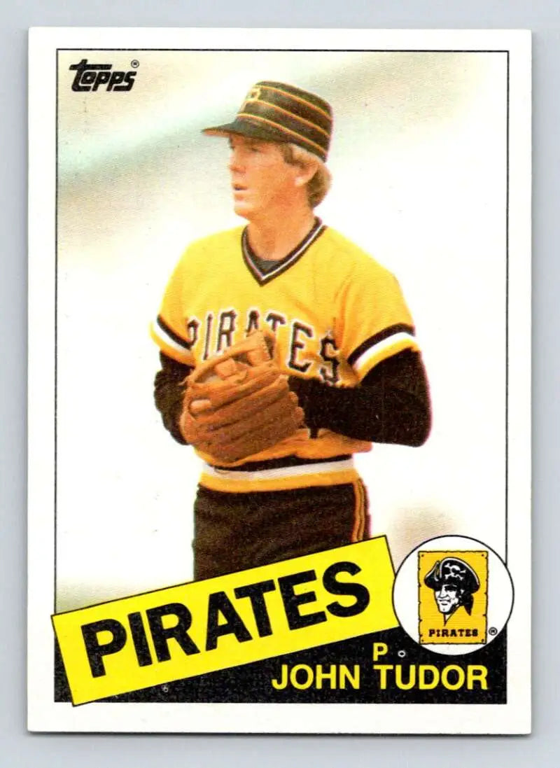 1985 Topps #214 John Tudor EX Excellent Pittsburgh Pirates Baseball Card - Baseball Card Single