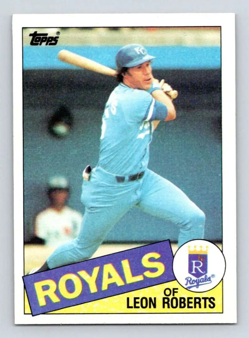 1985 Topps #217 Leon Roberts EX Excellent Kansas City Royals Baseball Card - Baseball Card Single