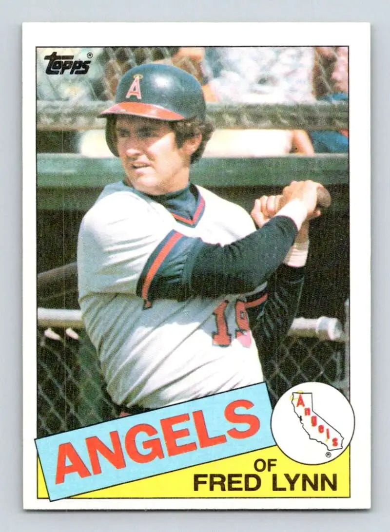 1985 Topps #220 Fred Lynn EX Excellent California Angels Baseball Card - Baseball Card Single
