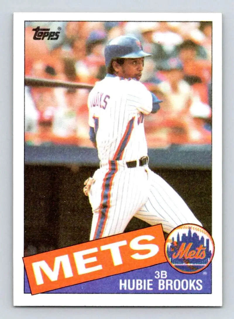 1985 Topps #222 Hubie Brooks EX Excellent New York Mets Baseball Card - Baseball Card Single