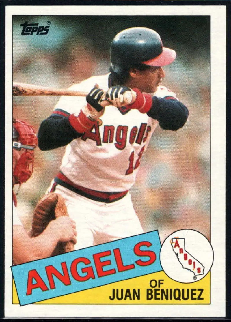 1985 Topps #226 Juan Beniquez EX Excellent California Angels Baseball Card - Baseball Card Single