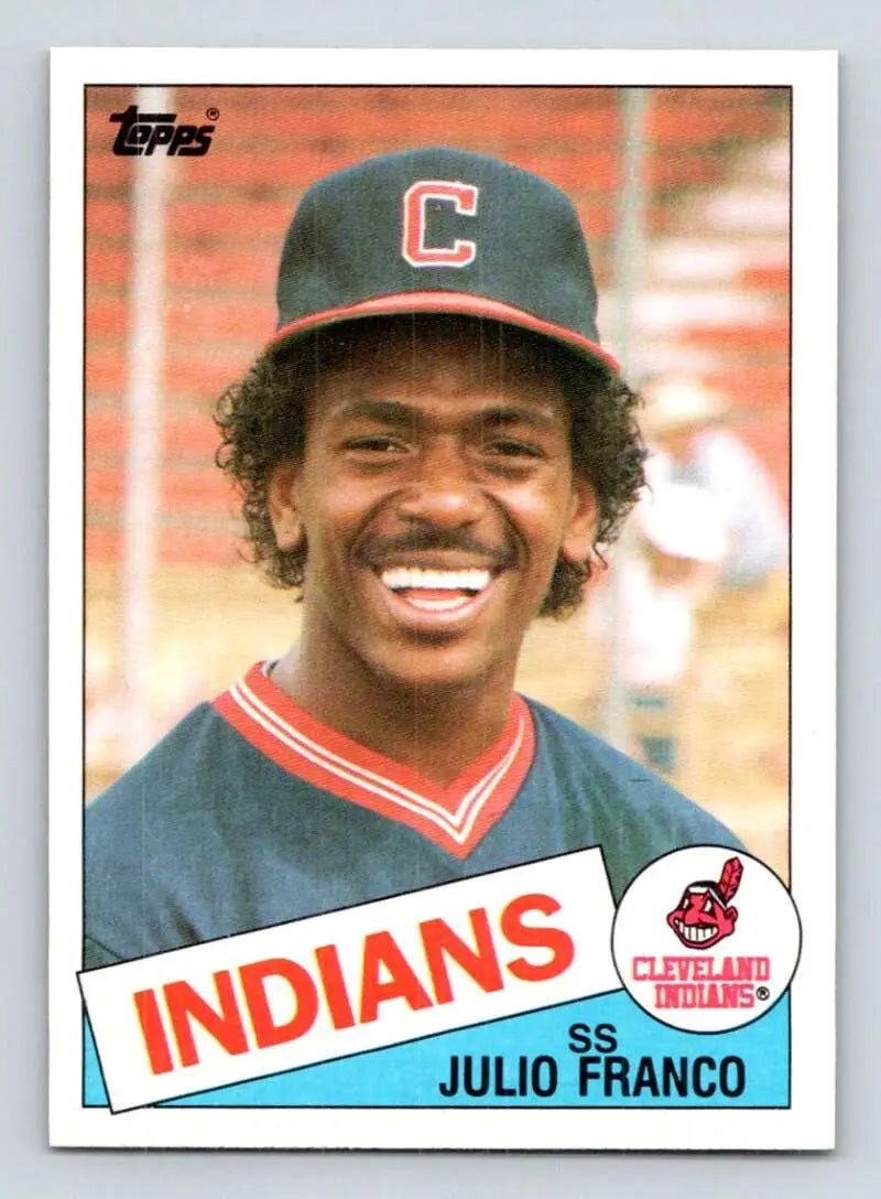 1985 Topps #237 Julio Franco EX Excellent Cleveland Indians Baseball Card - Baseball Card Single