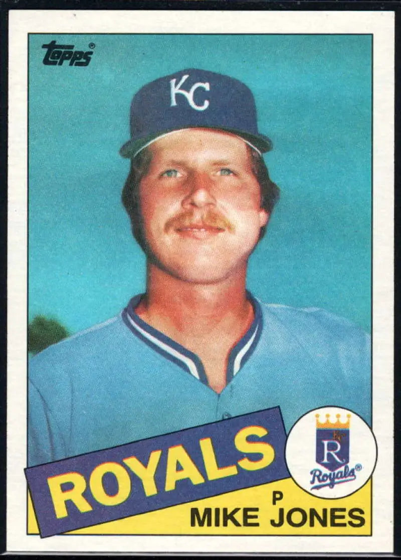 1985 Topps #244 Mike Jones EX Excellent Kansas City Royals Baseball Card - Baseball Card Single