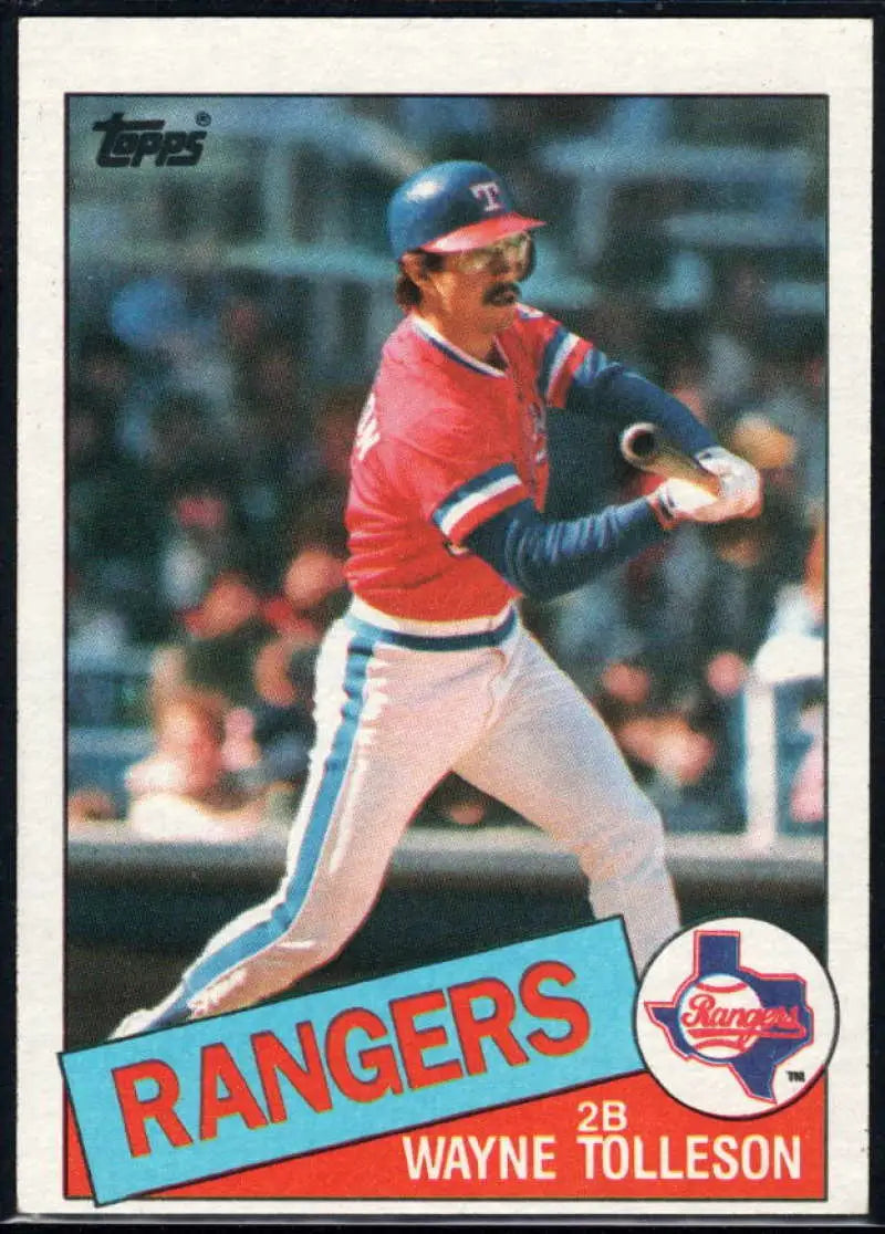 1985 Topps #247 Wayne Tolleson EX Excellent Texas Rangers Baseball Card - Baseball Card Single