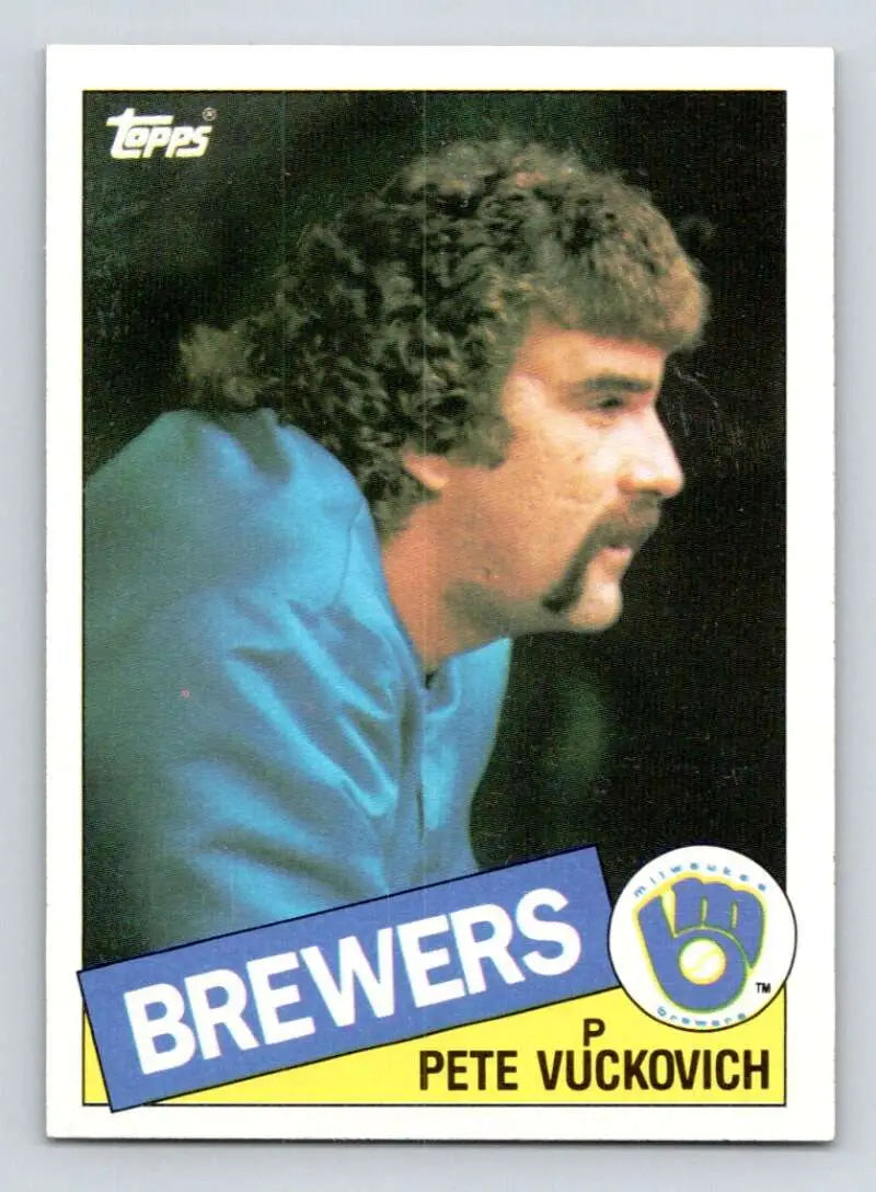 1985 Topps #254 Pete Vuckovich EX Excellent Milwaukee Brewers Baseball Card - Baseball Card Single