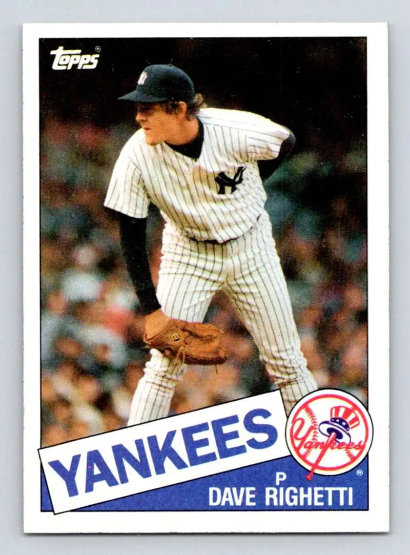 1985 Topps #260 Dave Righetti EX Excellent New York Yankees Baseball Card - Baseball Card Single