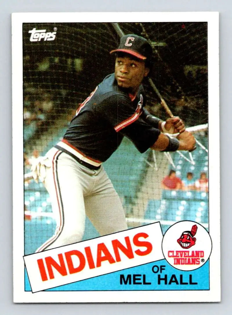1985 Topps #263 Mel Hall EX Excellent Cleveland Indians Baseball Card - Baseball Card Single