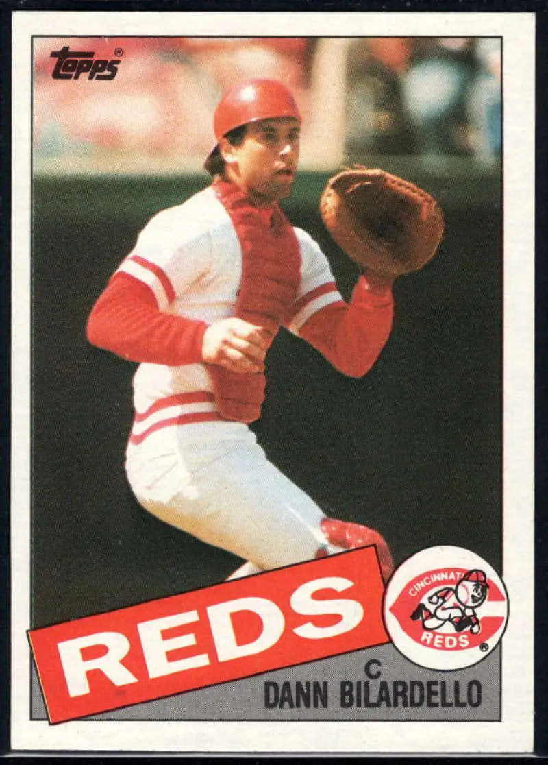 1985 Topps #28 Dann Bilardello EX Excellent Cincinnati Reds Baseball Card - Baseball Card Single