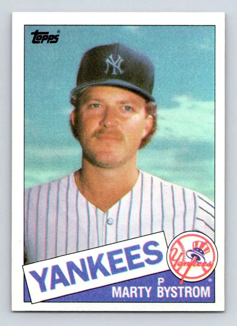 1985 Topps #284 Marty Bystrom EX Excellent New York Yankees Baseball Card - Baseball Card Single