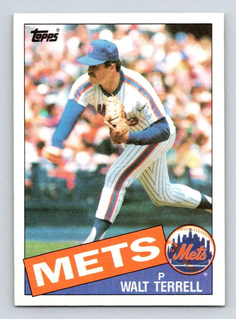 1985 Topps #287 Walt Terrell EX Excellent New York Mets Baseball Card - Baseball Card Single