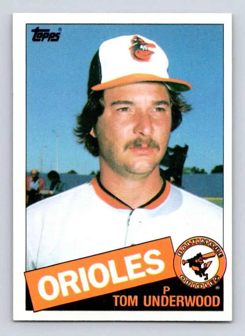 1985 Topps #289 Tom Underwood EX Excellent Baltimore Orioles Baseball Card - Baseball Card Single