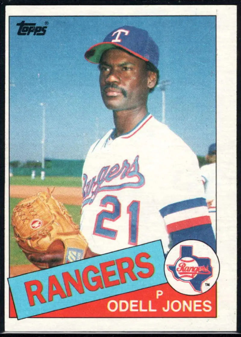 1985 Topps #29 Odell Jones EX Excellent Texas Rangers Baseball Card - Baseball Card Single