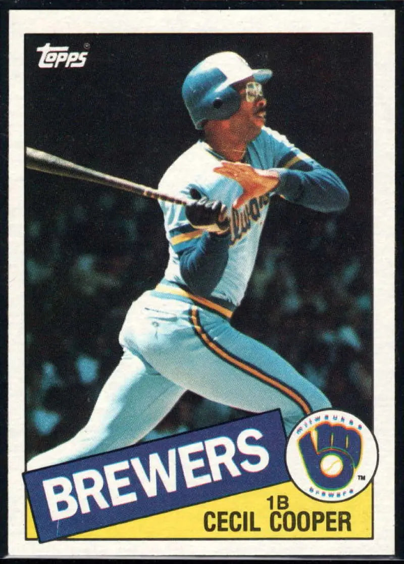 1985 Topps #290 Cecil Cooper EX Excellent Milwaukee Brewers Baseball Card - Baseball Card Single