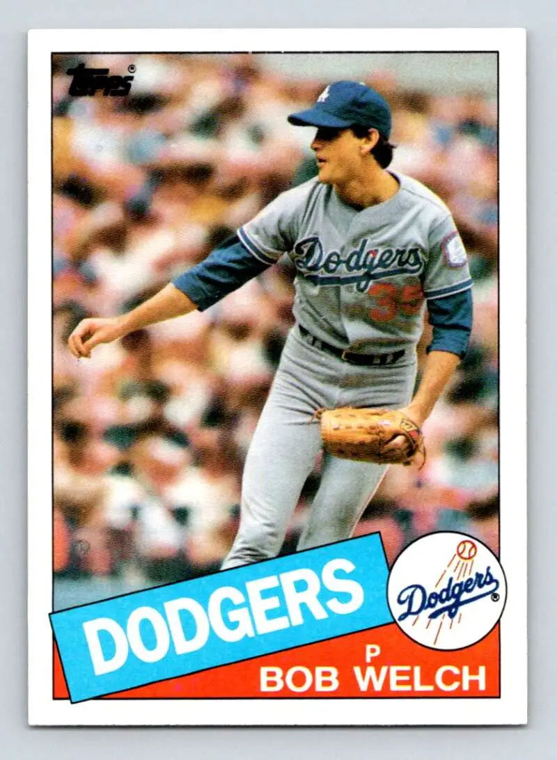 1985 Topps #291 Bob Welch EX Excellent Los Angeles Dodgers Baseball Card - Baseball Card Single
