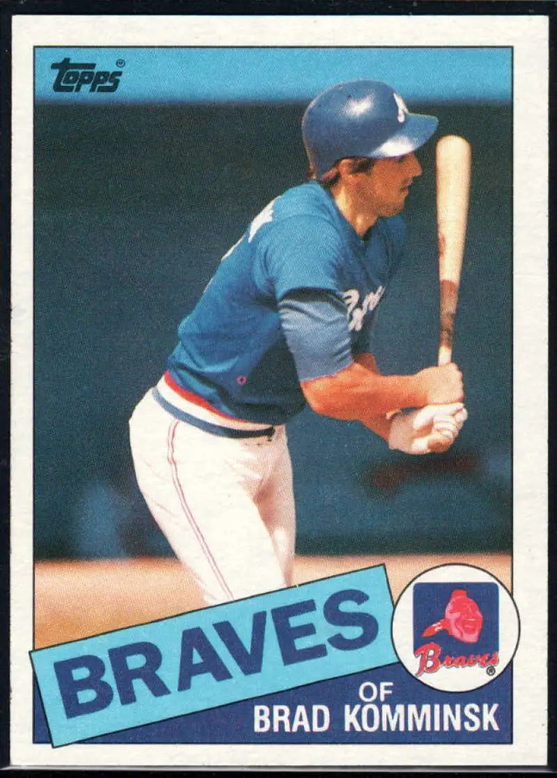 1985 Topps #292 Brad Komminsk EX Excellent Atlanta Braves Baseball Card - Baseball Card Single