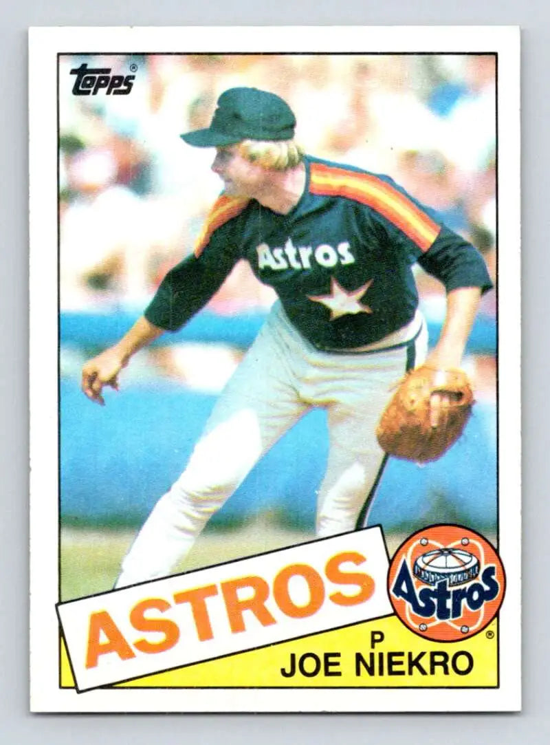 1985 Topps #295 Joe Niekro EX Excellent Houston Astros Baseball Card - Baseball Card Single