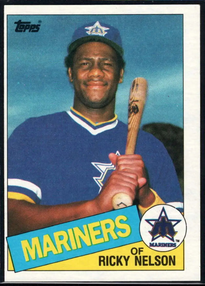 1985 Topps #296 Ricky Nelson EX Excellent Seattle Mariners Baseball Card - Baseball Card Single