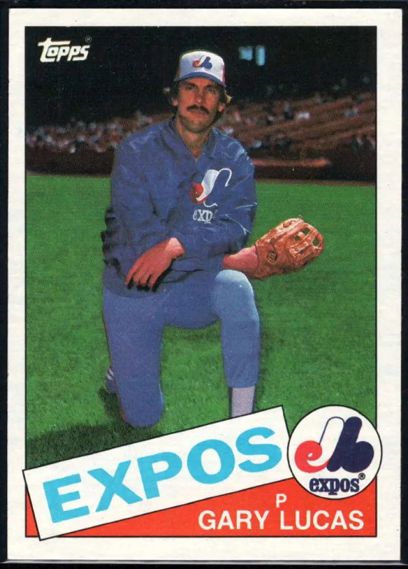 1985 Topps #297 Gary Lucas EX Excellent Montreal Expos Baseball Card - Baseball Card Single