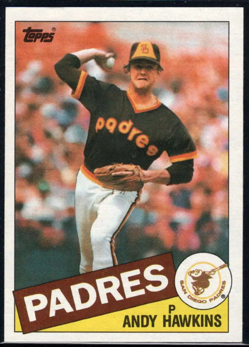 1985 Topps #299 Andy Hawkins EX Excellent San Diego Padres Baseball Card - Baseball Card Single