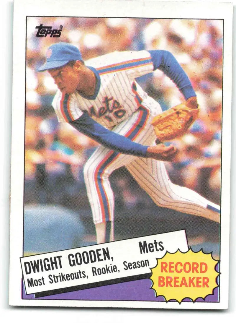1985 Topps #3 Dwight Gooden EX Excellent New York Mets Baseball Card - Baseball Card Single