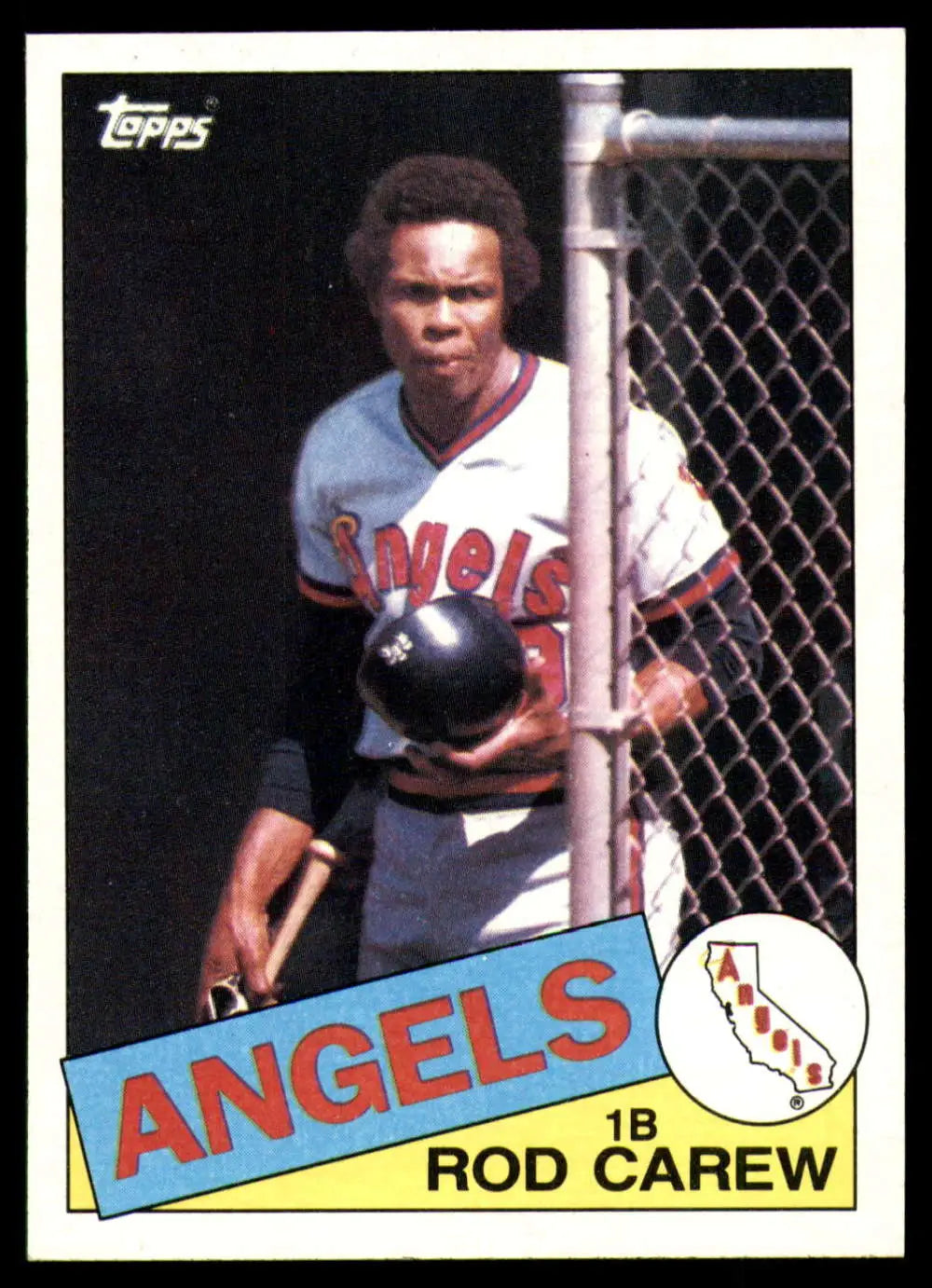 1985 Topps #300 Rod Carew EX Excellent California Angels Baseball Card - Baseball Card Single