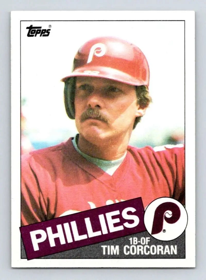 1985 Topps #302 Tim Corcoran EX Excellent Philadelphia Phillies Baseball Card - Baseball Card Single