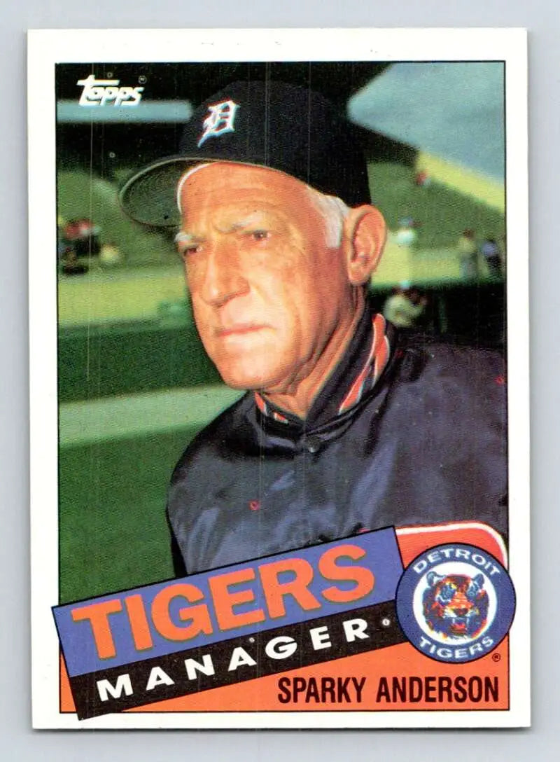 1985 Topps #307 Sparky Anderson EX Excellent Detroit Tigers Baseball Card - Baseball Card Single