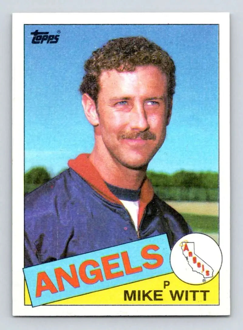 1985 Topps #309 Mike Witt EX Excellent California Angels Baseball Card - Baseball Card Single