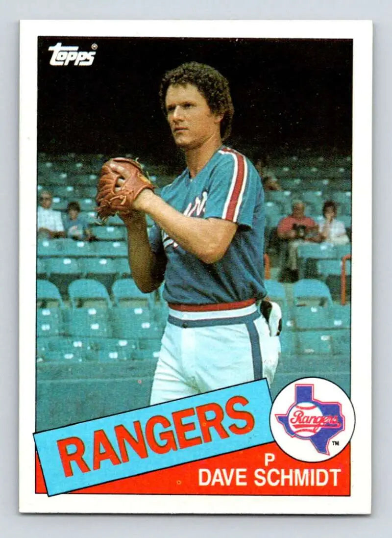 1985 Topps #313 Dave Schmidt EX Excellent Texas Rangers Baseball Card - Baseball Card Single