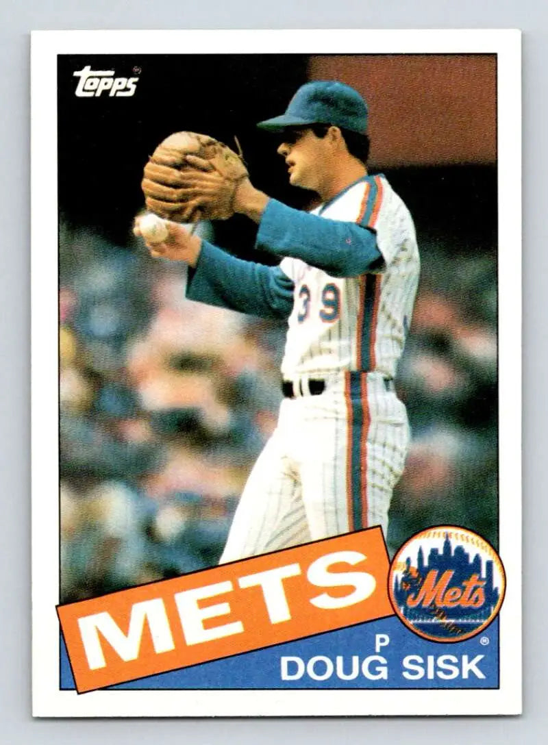 1985 Topps #315 Doug Sisk EX Excellent New York Mets Baseball Card - Baseball Card Single