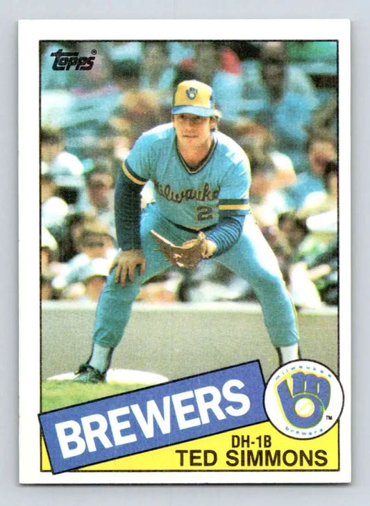 1985 Topps #318 Ted Simmons EX Excellent Milwaukee Brewers Baseball Card - Baseball Card Single