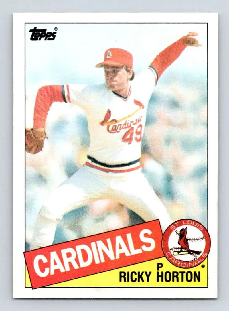 1985 Topps #321 Ricky Horton EX Excellent RC Rookie St. Louis Cardinals Baseball Card - Baseball Card Single
