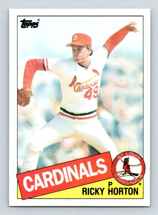 1985 Topps #321 Ricky Horton EX Excellent RC Rookie St. Louis Cardinals Baseball Card - Baseball Card Single