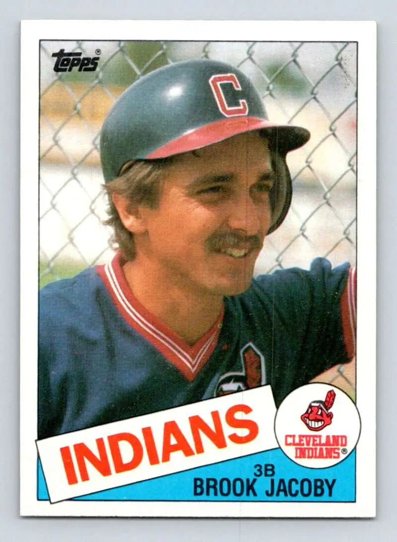 1985 Topps #327 Brook Jacoby EX Excellent Cleveland Indians Baseball Card - Baseball Card Single