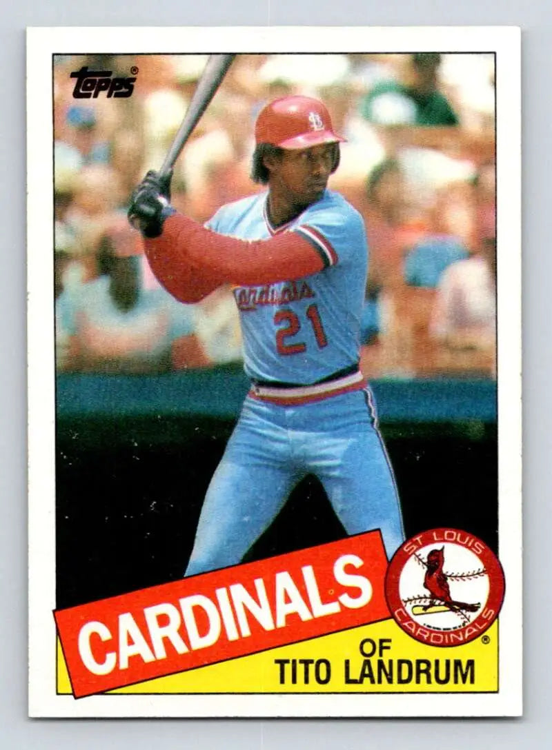 1985 Topps #33 Tito Landrum EX Excellent St. Louis Cardinals Baseball Card - Baseball Card Single