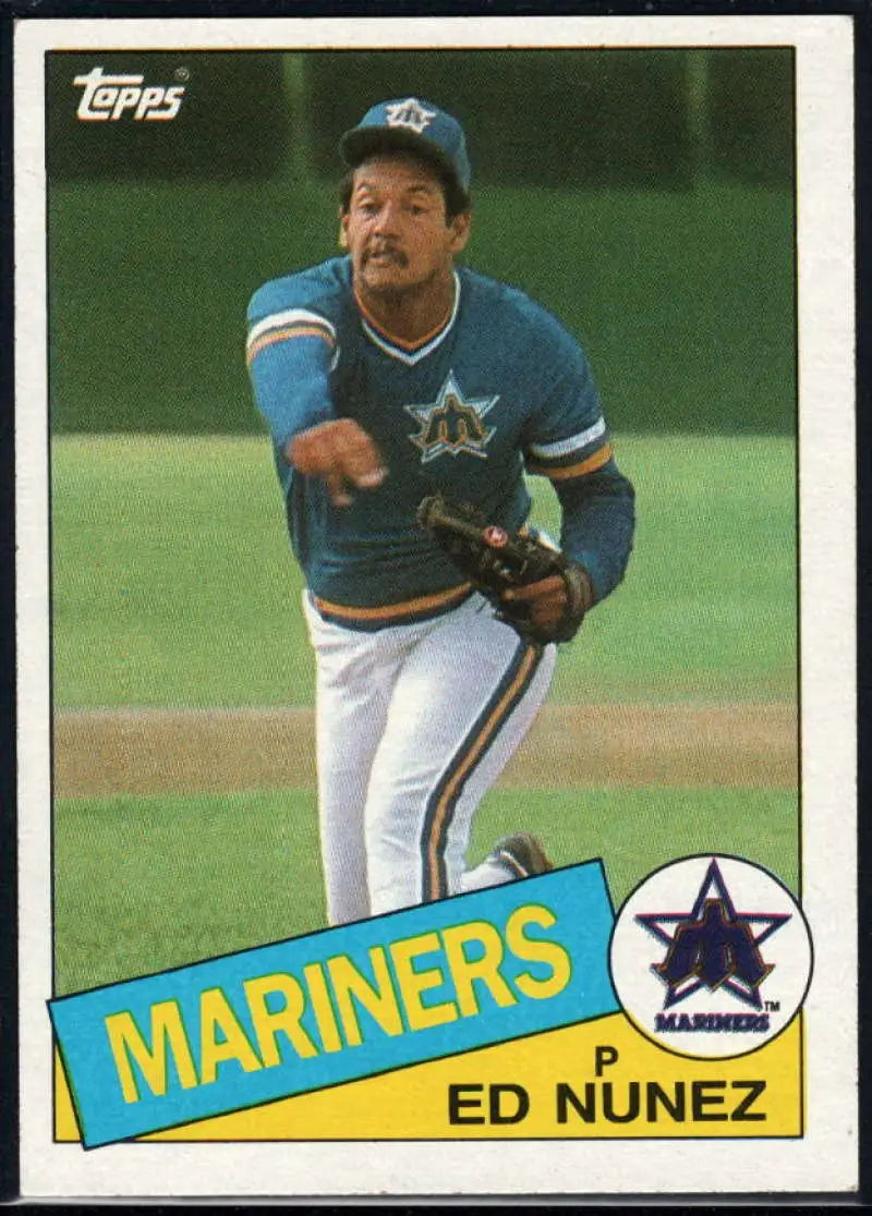 1985 Topps #34 Edwin Nunez EX Excellent Seattle Mariners Baseball Card - Baseball Card Single