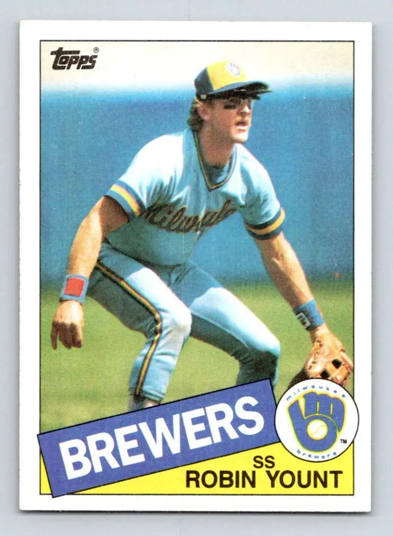 1985 Topps #340 Robin Yount EX Excellent Milwaukee Brewers Baseball Card - Baseball Card Single