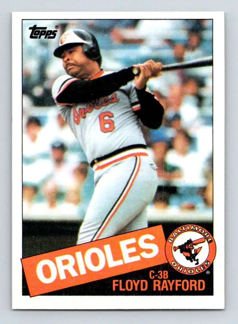 1985 Topps #341 Floyd Rayford EX Excellent Baltimore Orioles Baseball Card - Baseball Card Single