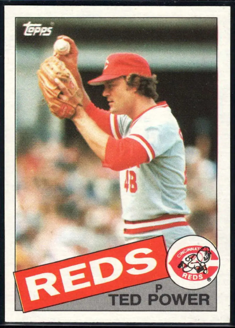 1985 Topps #342 Ted Power EX Excellent Cincinnati Reds Baseball Card - Baseball Card Single