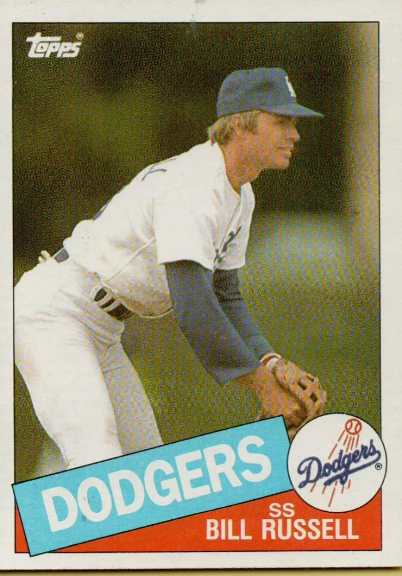 1985 Topps #343 Bill Russell EX Excellent Los Angeles Dodgers Baseball Card - Baseball Card Single